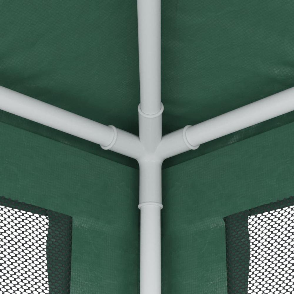 Party Tent with 4 Mesh Sidewalls Green 6.6'x6.6' HDPE. Picture 5
