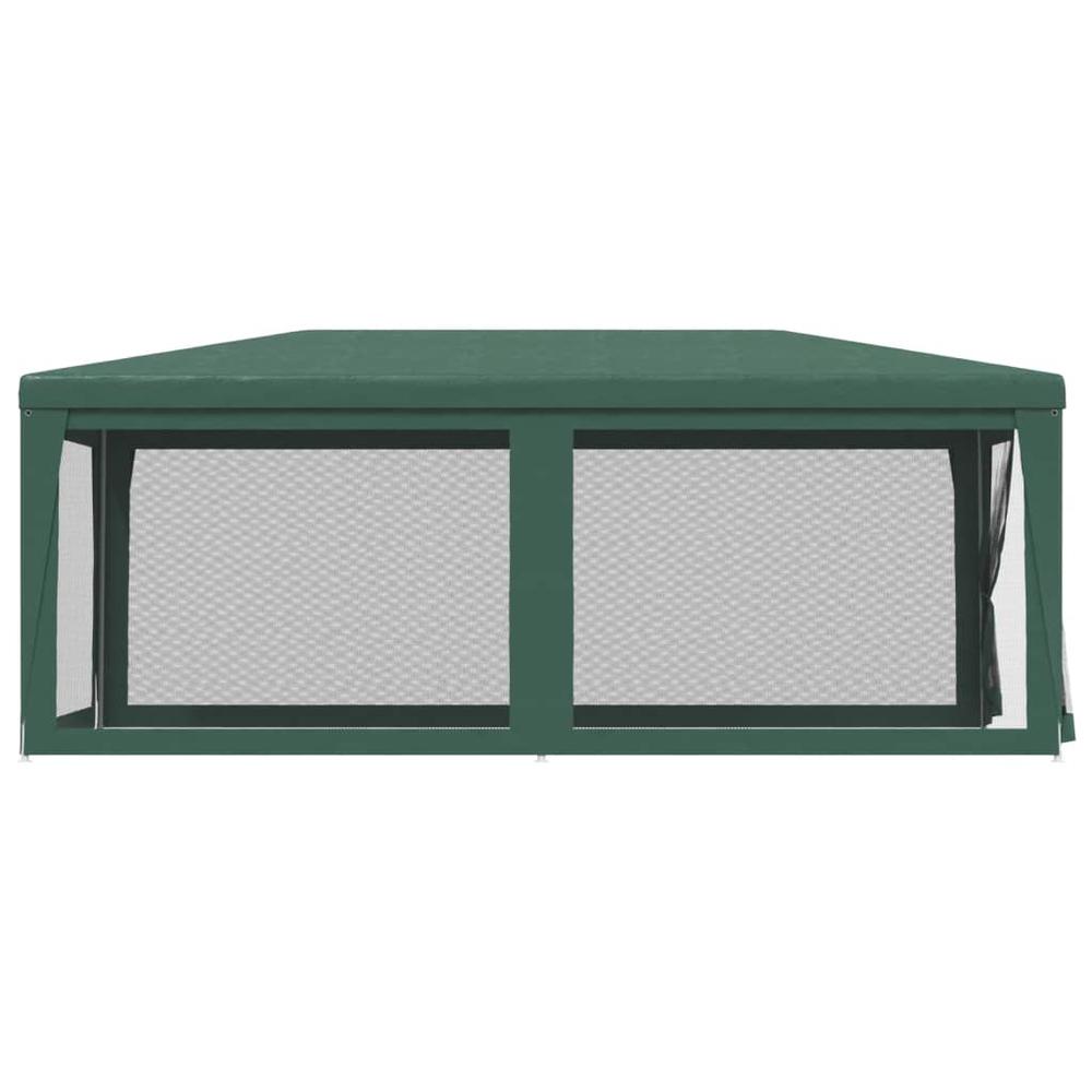 Party Tent with 6 Mesh Sidewalls Green 9.8'x19.7' HDPE. Picture 3