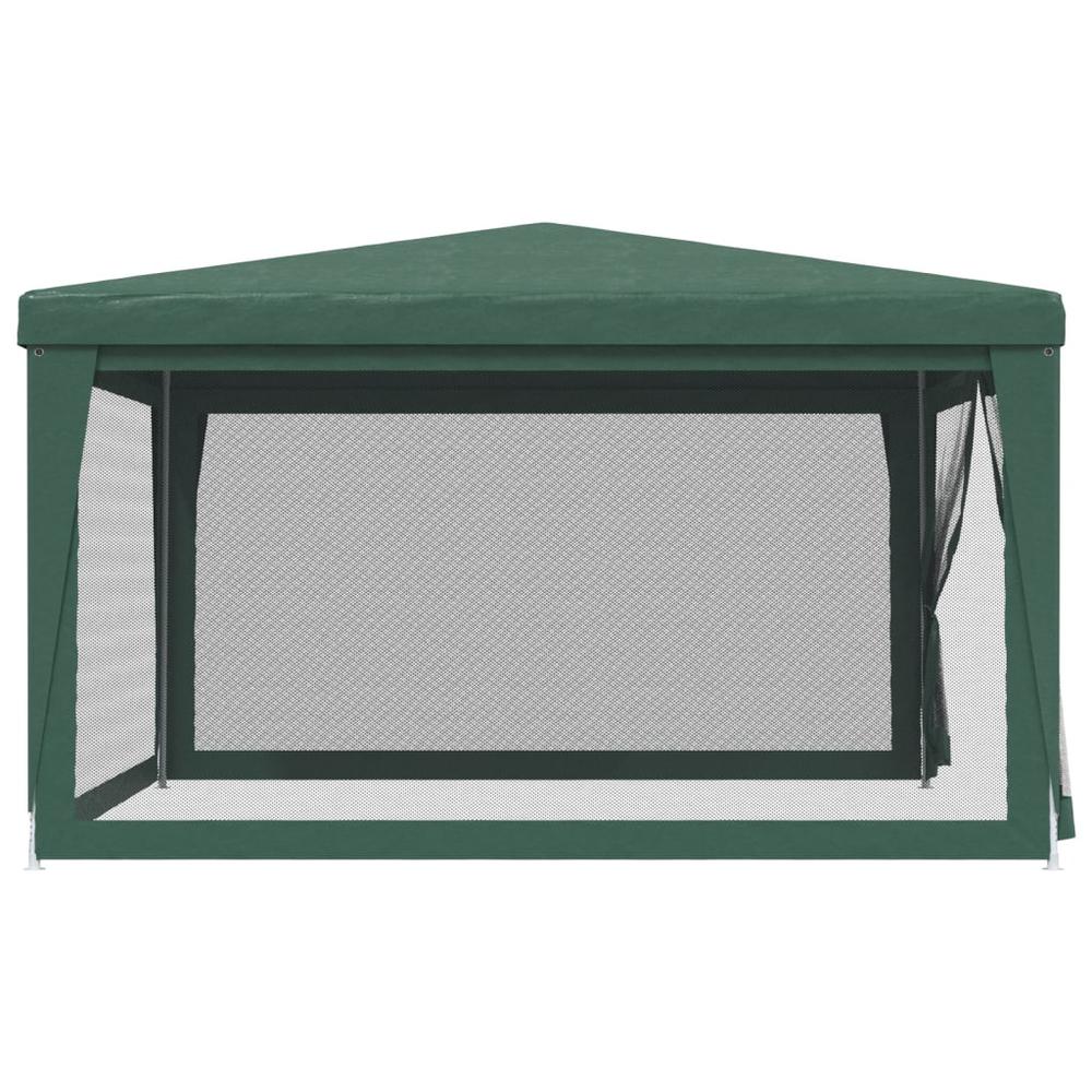 Party Tent with 4 Mesh Sidewalls Green 13.1'x13.1' HDPE. Picture 3