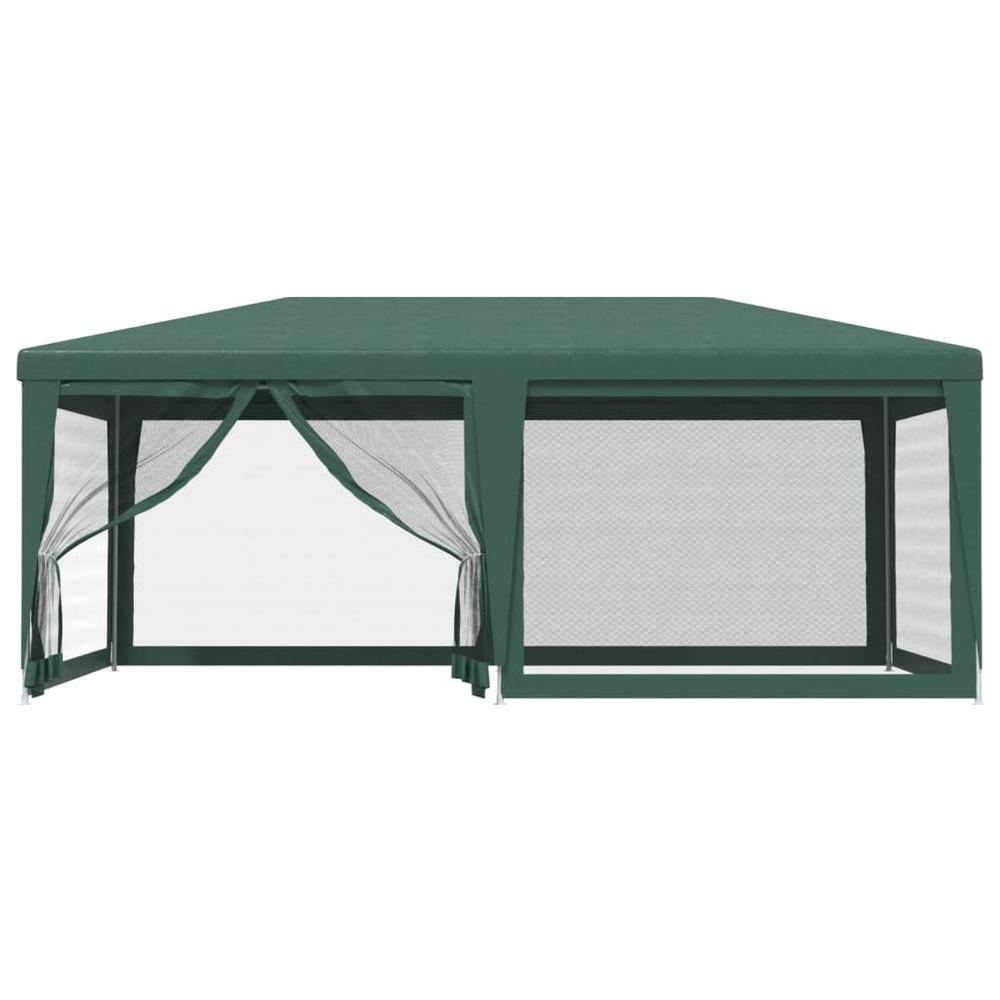 Party Tent with 6 Mesh Sidewalls Green 19.7'x13.1' HDPE. Picture 2