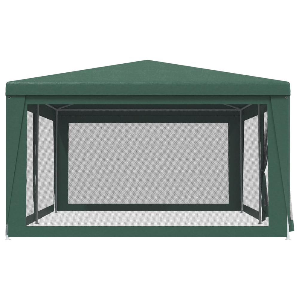 Party Tent with 6 Mesh Sidewalls Green 19.7'x13.1' HDPE. Picture 3