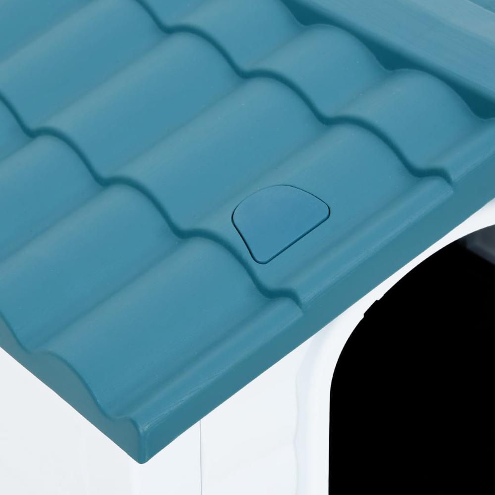 Dog House Blue 35.6"x26.8"x26" Polypropylene. Picture 6