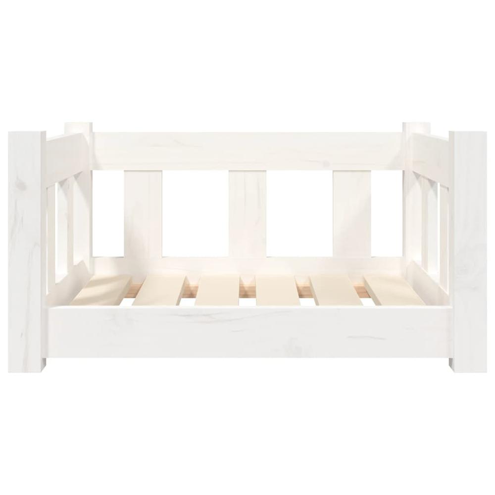 Dog Bed White 21.9"x17.9"x11" Solid Wood Pine. Picture 3