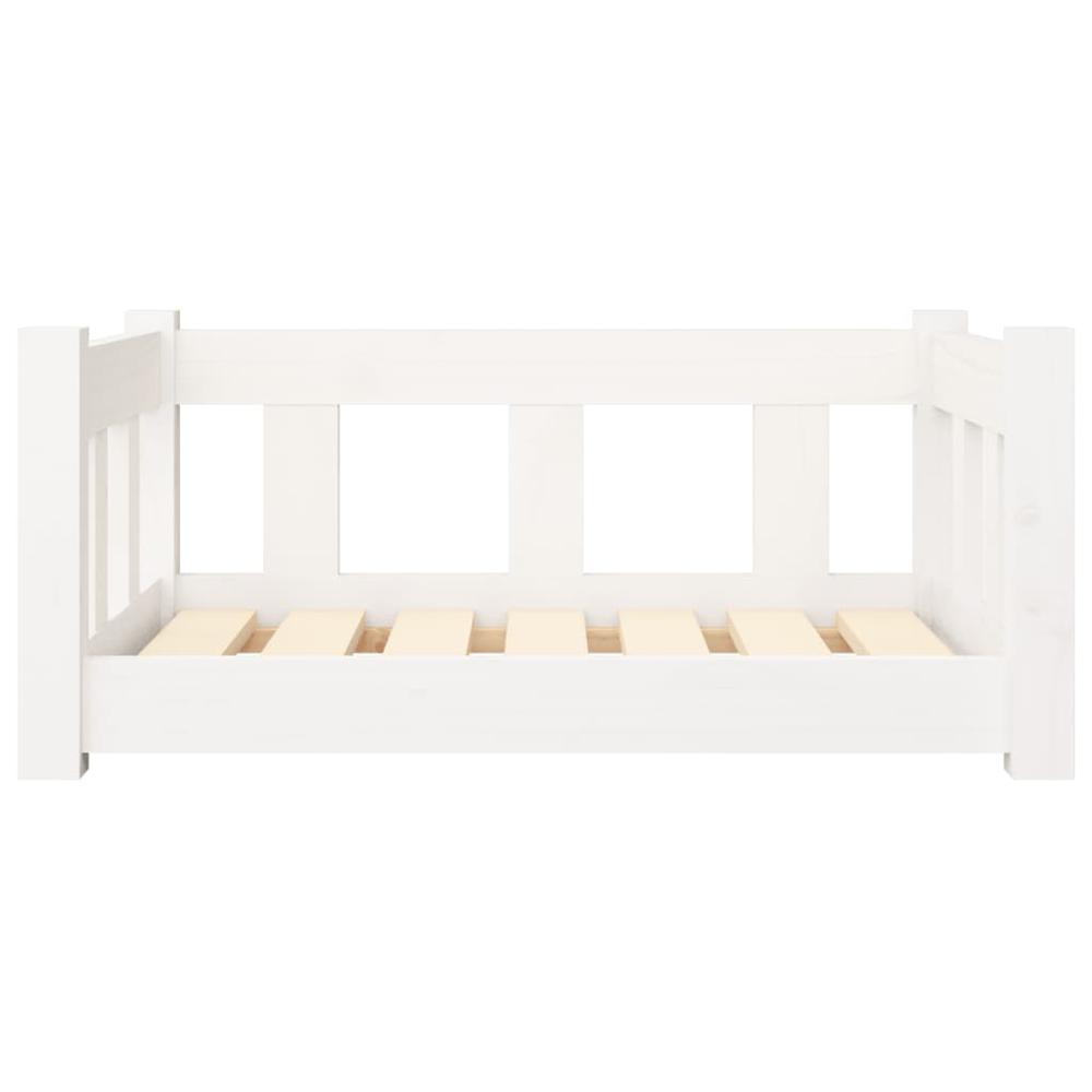 Dog Bed White 25.8"x19.9"x11" Solid Wood Pine. Picture 3