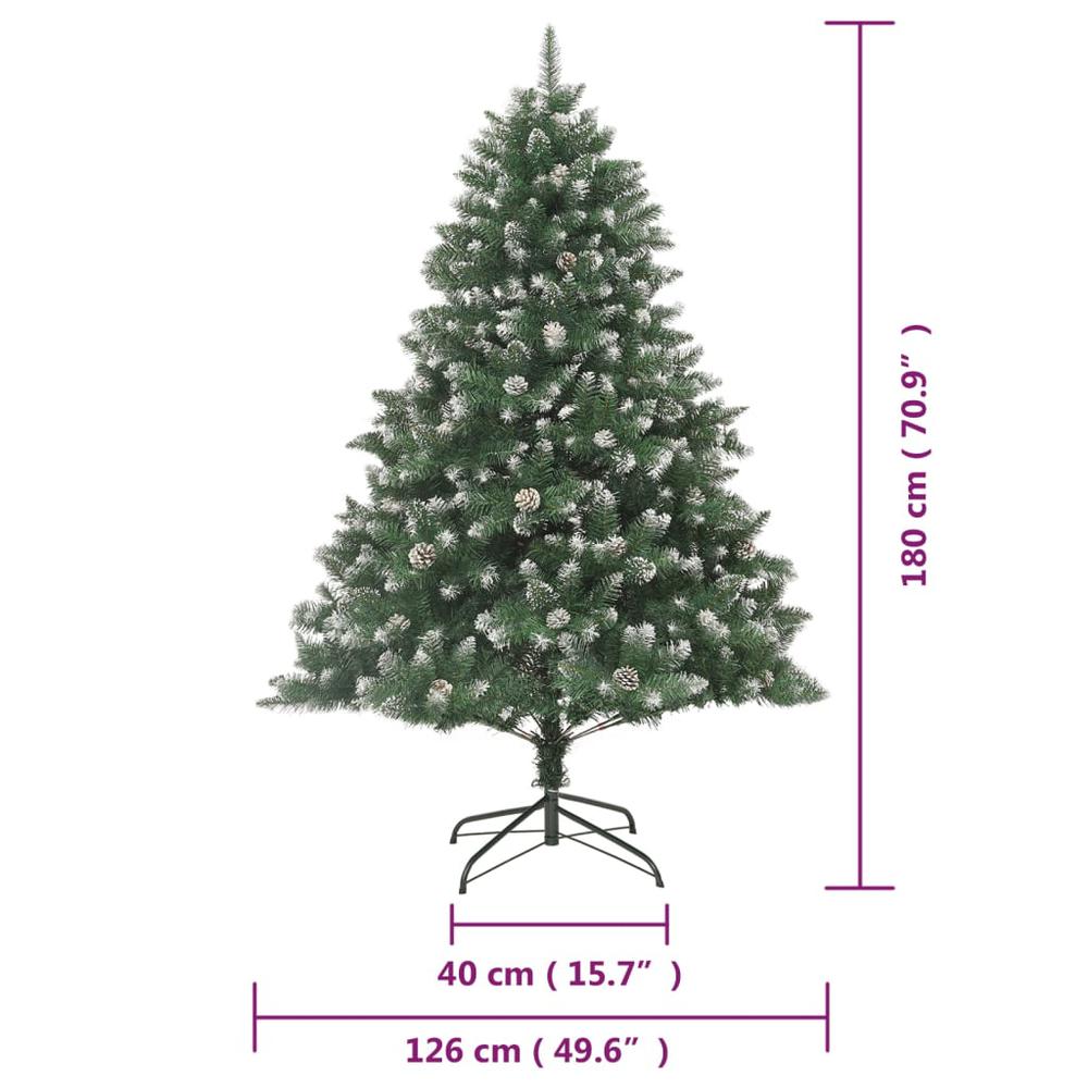 vidaXL Artificial Christmas Tree with Stand 70.9" PVC. Picture 8