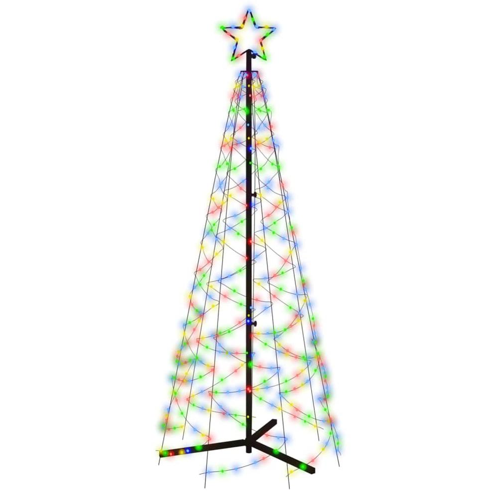 Christmas Cone Tree Colorful 200 LEDs 2x6 ft. Picture 1