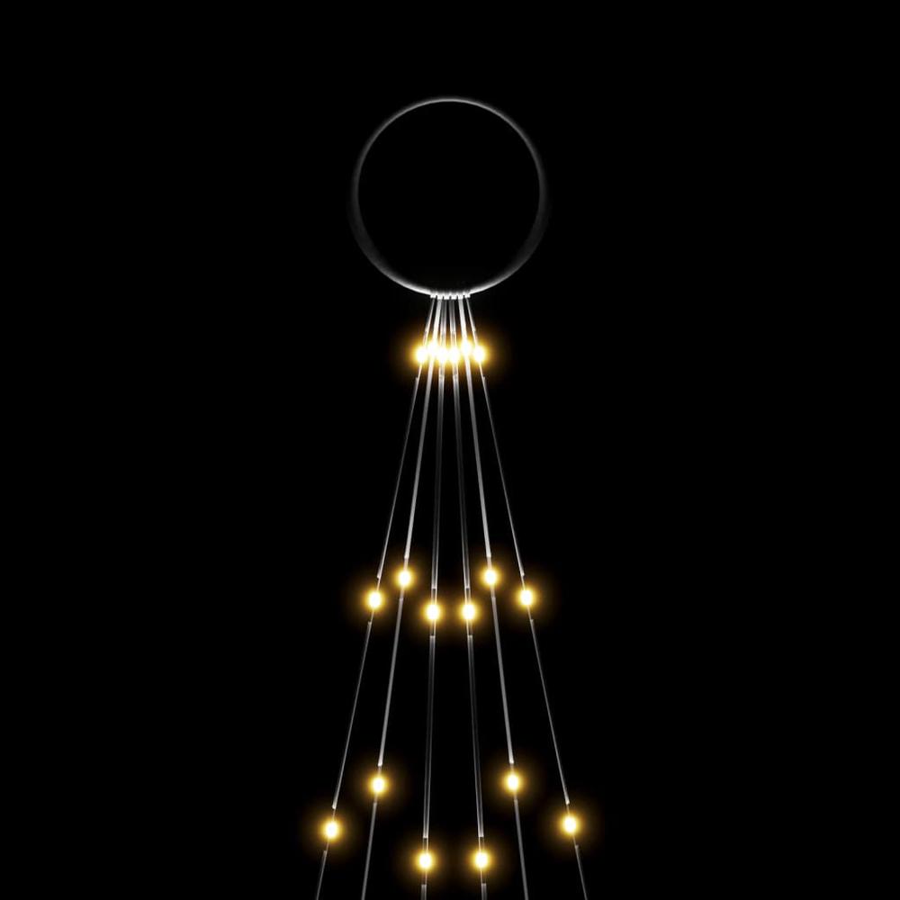 vidaXL Christmas Tree on Flagpole Warm White 108 LEDs 70.9". Picture 5