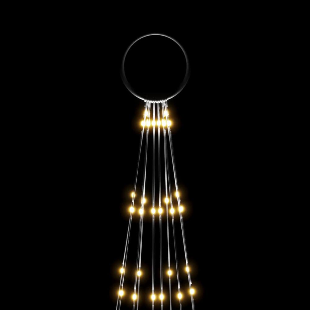 vidaXL Christmas Tree on Flagpole Warm White 310 LEDs 118.1". Picture 5