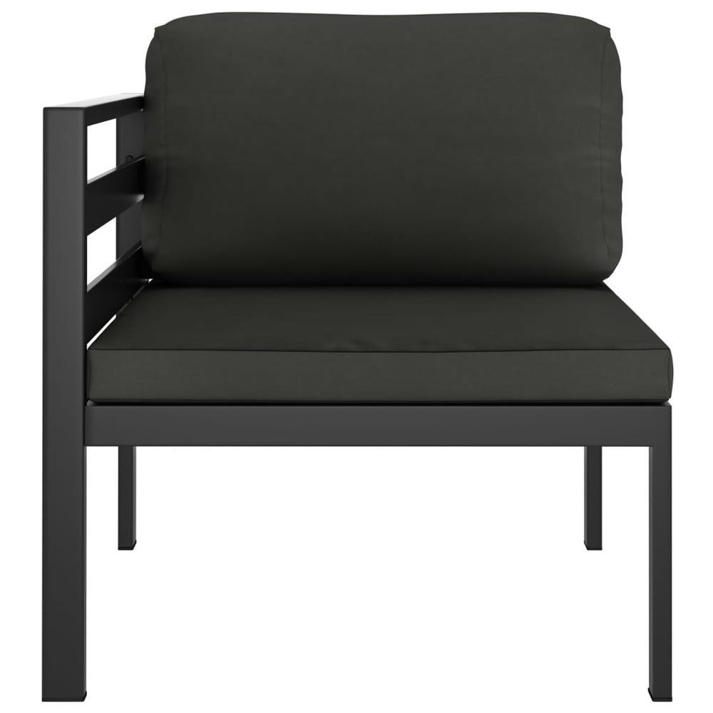 vidaXL 8 Piece Patio Lounge Set with Cushions Aluminum Anthracite, 3107829. Picture 5