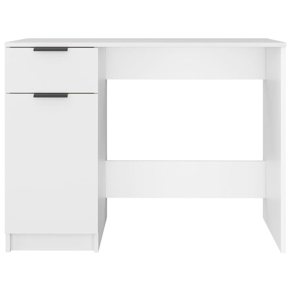 Desk White 39.4"x19.7"x29.5" Engineered Wood. Picture 6