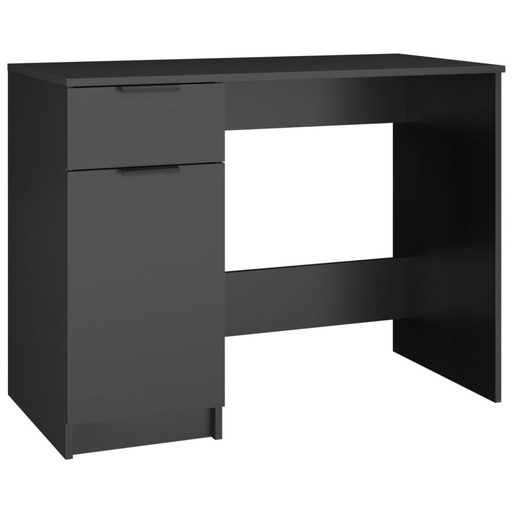 Desk Black 39.4"x19.7"x29.5" Engineered Wood. Picture 1
