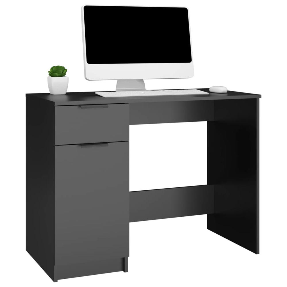 Desk Black 39.4"x19.7"x29.5" Engineered Wood. Picture 3