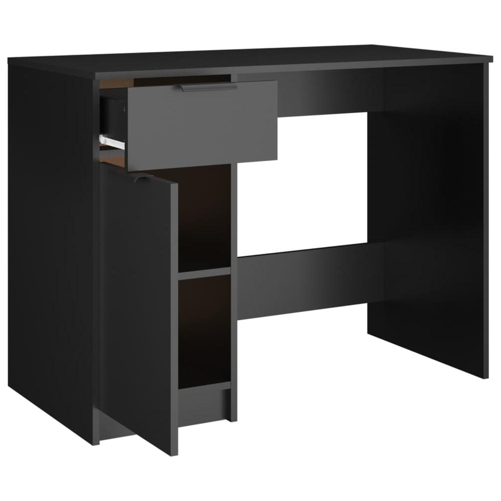 Desk Black 39.4"x19.7"x29.5" Engineered Wood. Picture 6