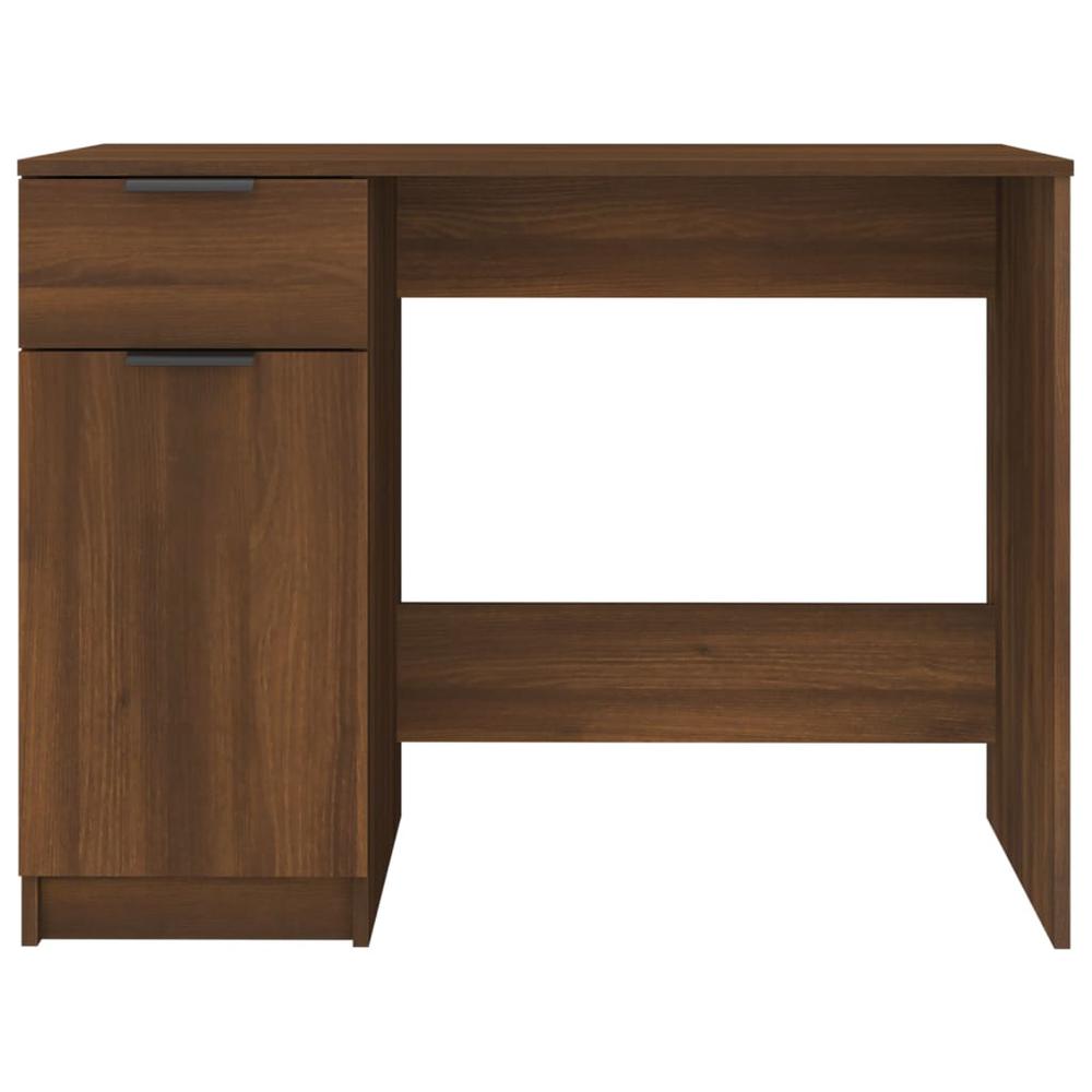 Desk Brown Oak 39.4"x19.7"x29.5" Engineered Wood. Picture 6