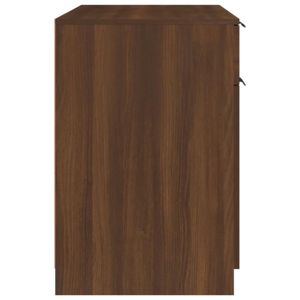 Desk Brown Oak 39.4"x19.7"x29.5" Engineered Wood. Picture 7