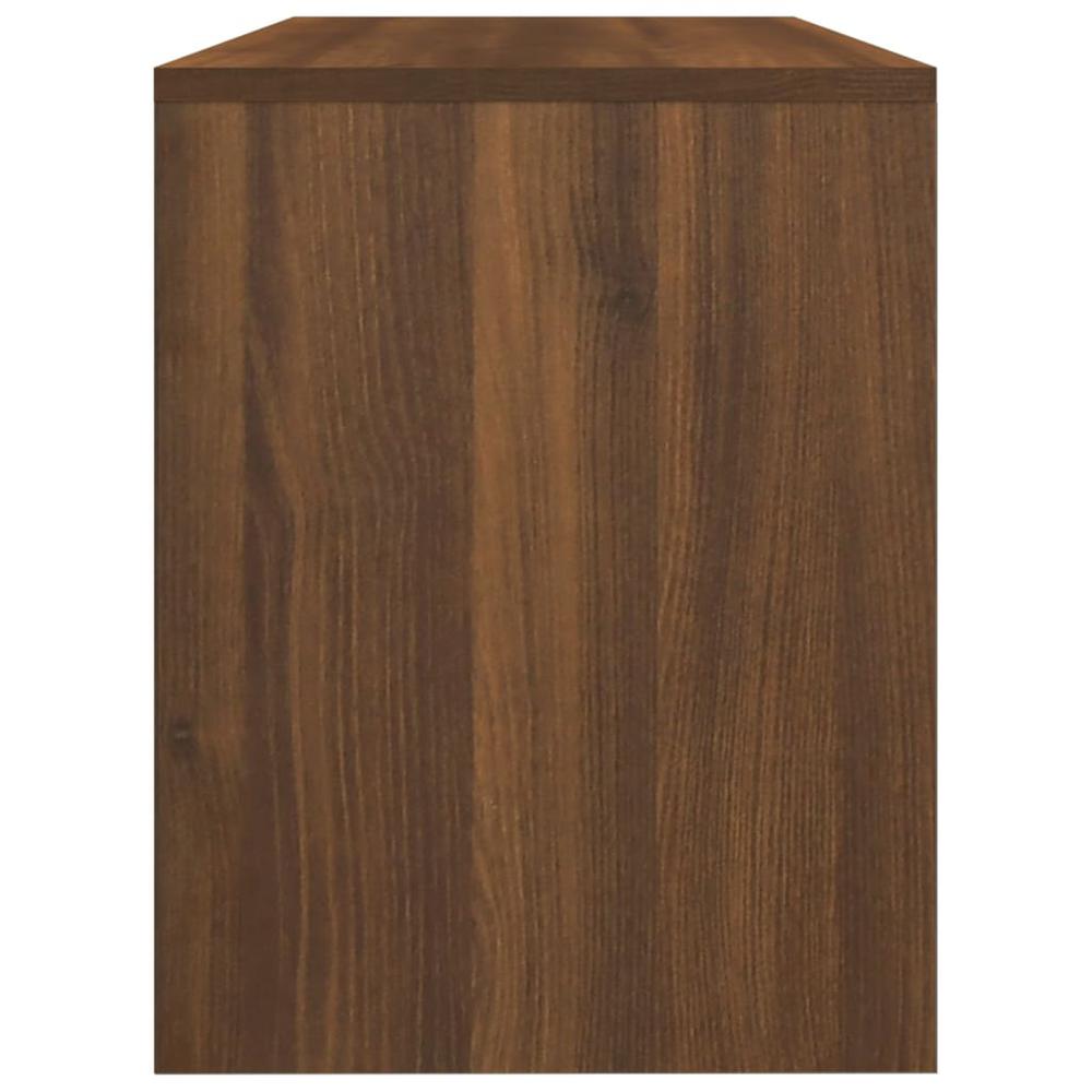 Dressing Stool Brown Oak 27.6"x13.8"x17.7" Engineered Wood. Picture 4