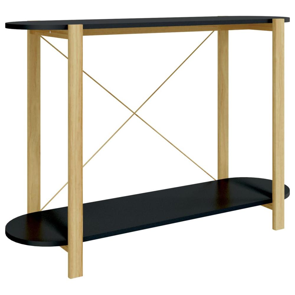 Console Table Black 43.3"x15"x29.5" Engineered Wood. Picture 1