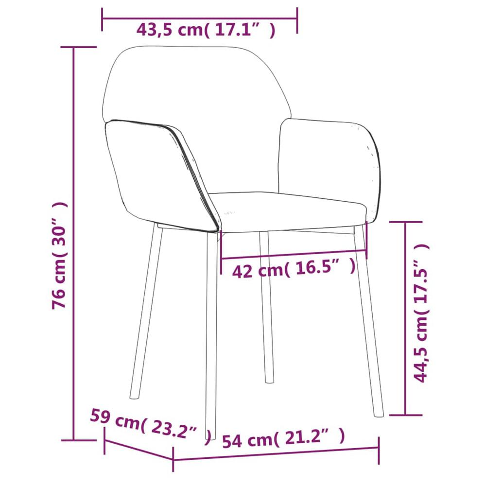Dining Chairs 2 pcs Light Gray Velvet. Picture 7