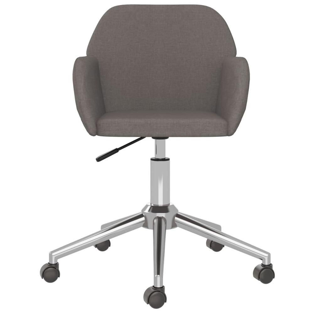 Swivel Office Chair Dark Gray Fabric. Picture 2