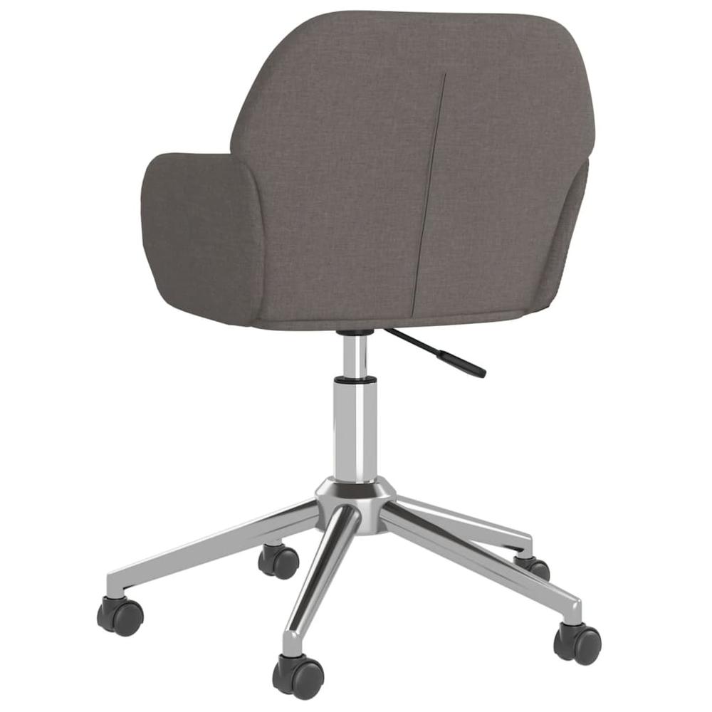 Swivel Office Chair Dark Gray Fabric. Picture 4