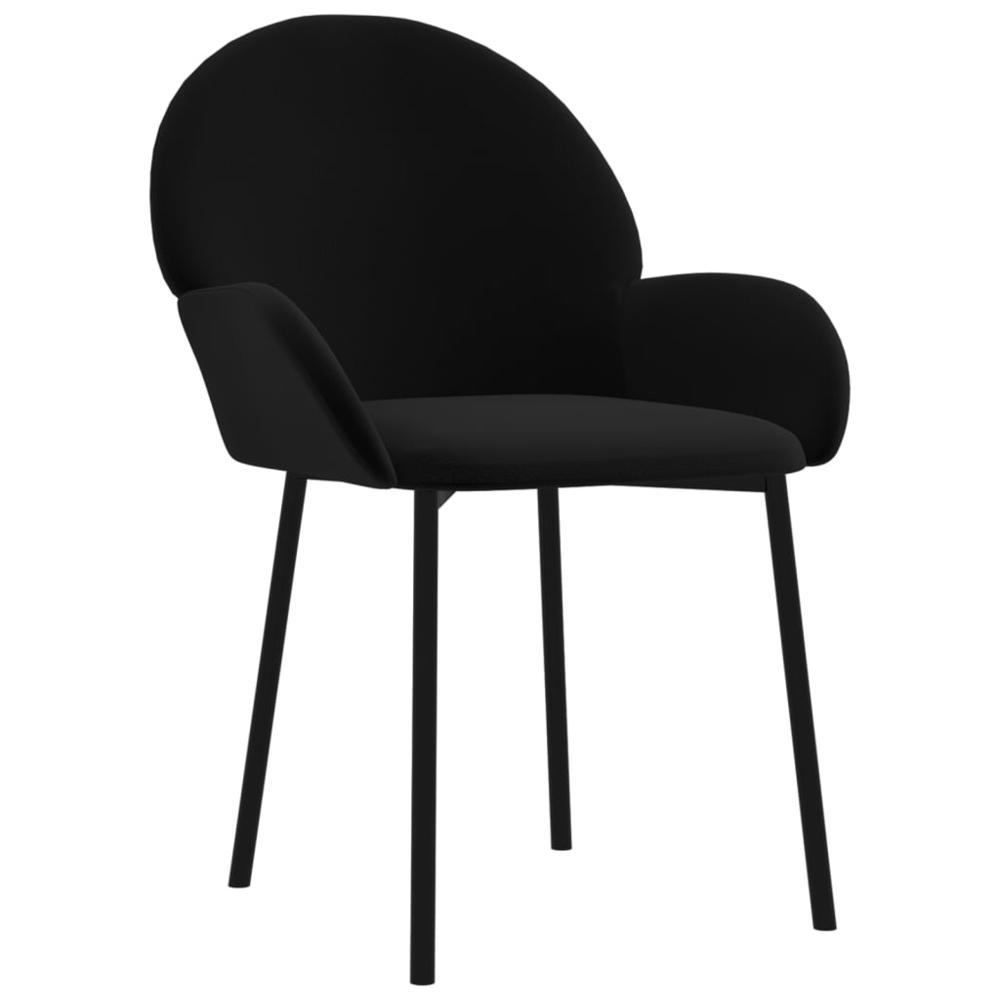 Dining Chairs 2 pcs Black Velvet. Picture 2