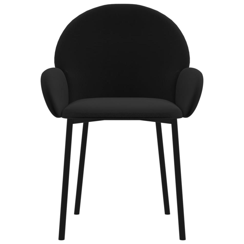 Dining Chairs 2 pcs Black Velvet. Picture 3