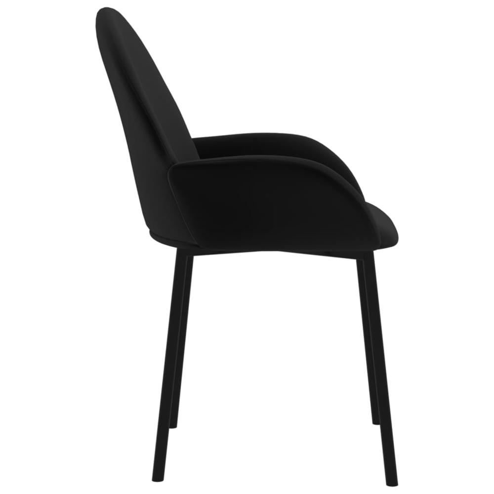 Dining Chairs 2 pcs Black Velvet. Picture 4