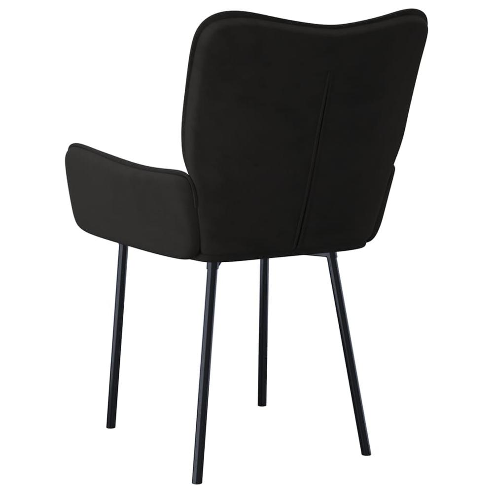 Dining Chairs 2 pcs Black Velvet. Picture 5
