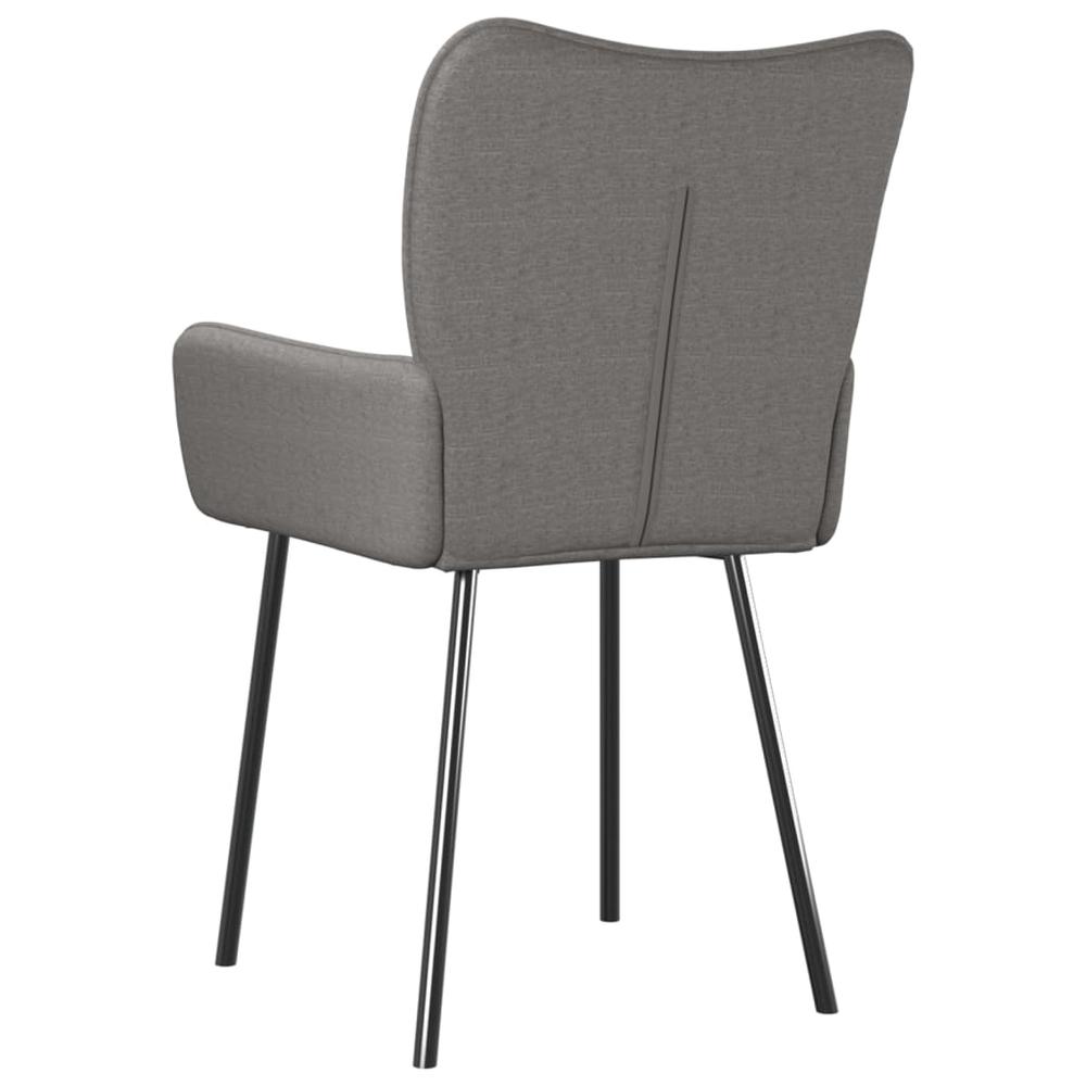 Dining Chairs 2 pcs Light Gray Fabric. Picture 5