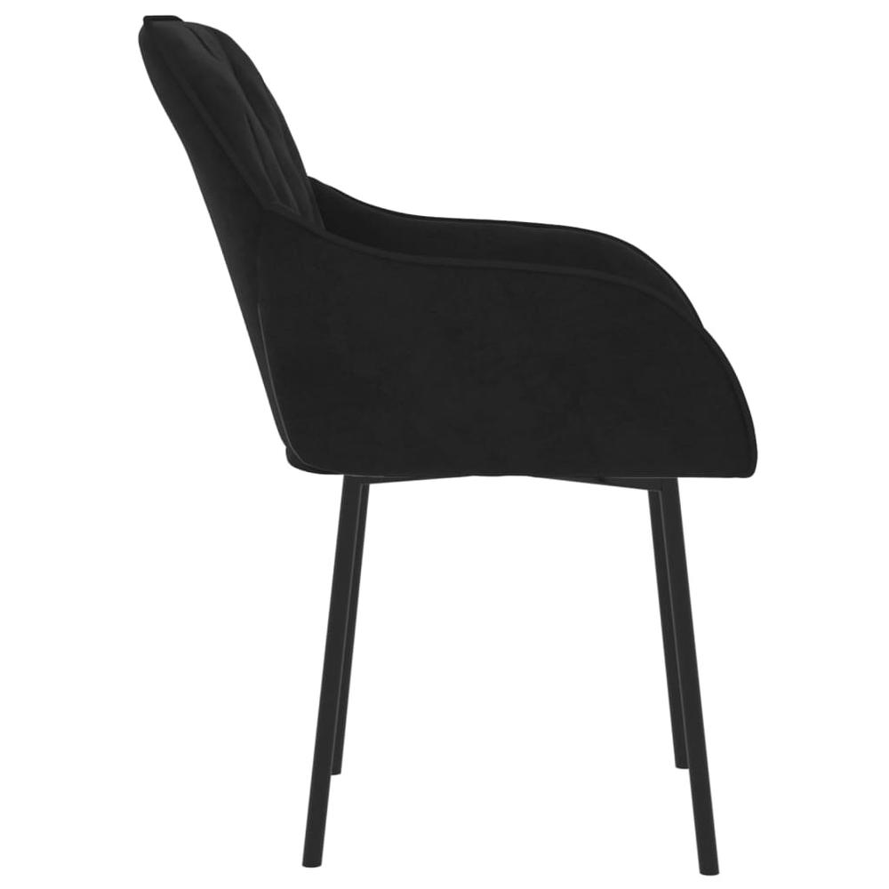 Dining Chairs 2 pcs Black Velvet. Picture 4