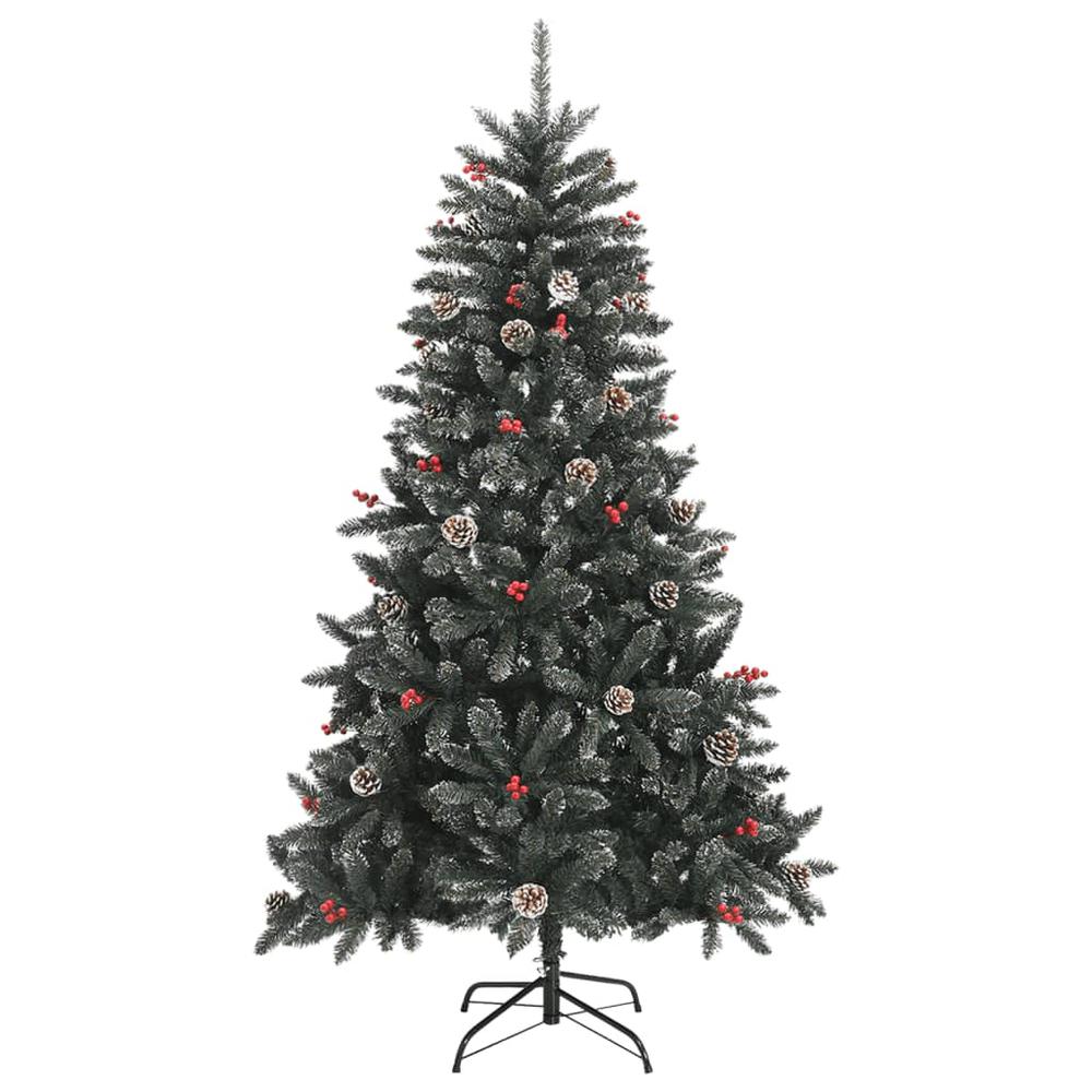 Artificial Christmas Tree with Stand Green 59.1" PVC. Picture 1