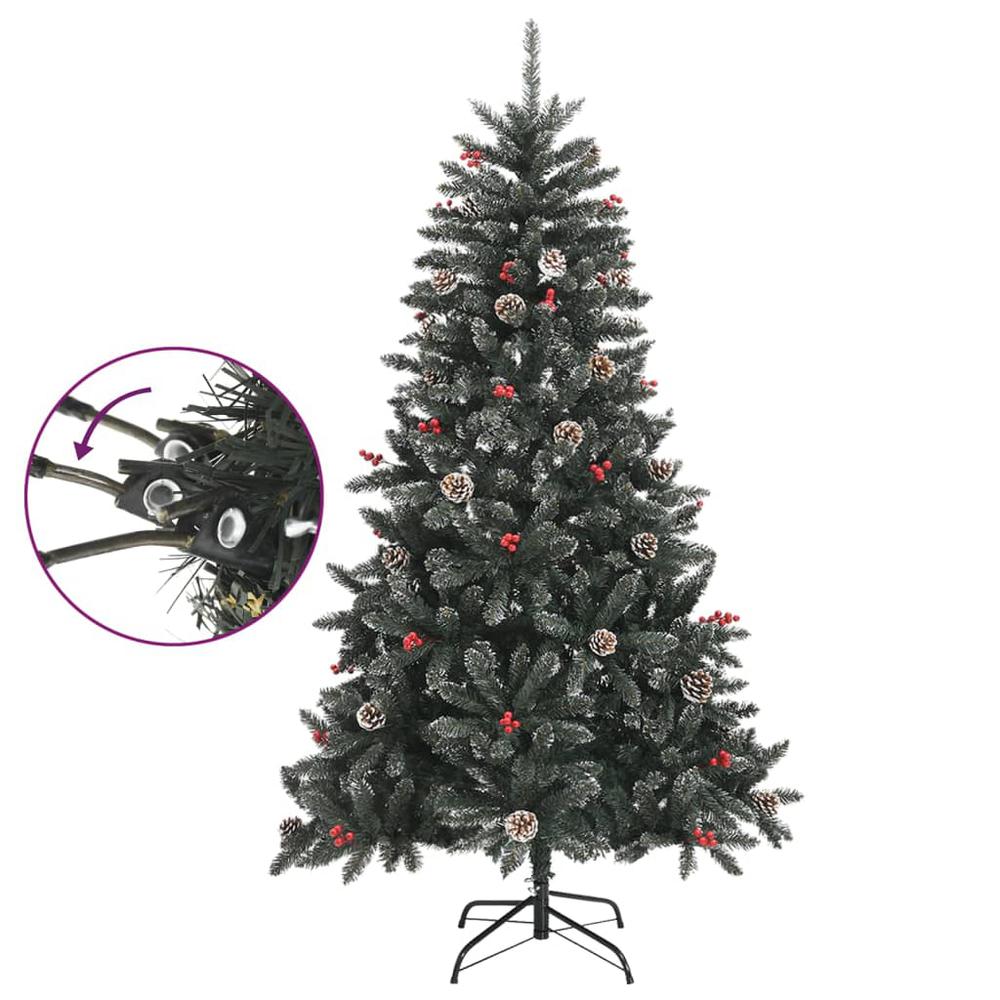 Artificial Christmas Tree with Stand Green 59.1" PVC. Picture 2