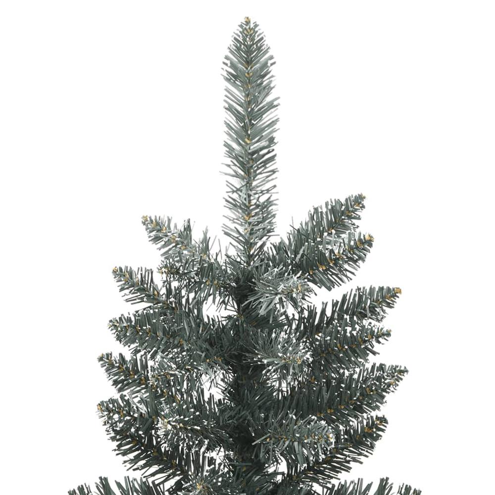 Artificial Slim Christmas Tree with Stand Green 7 ft PVC. Picture 2