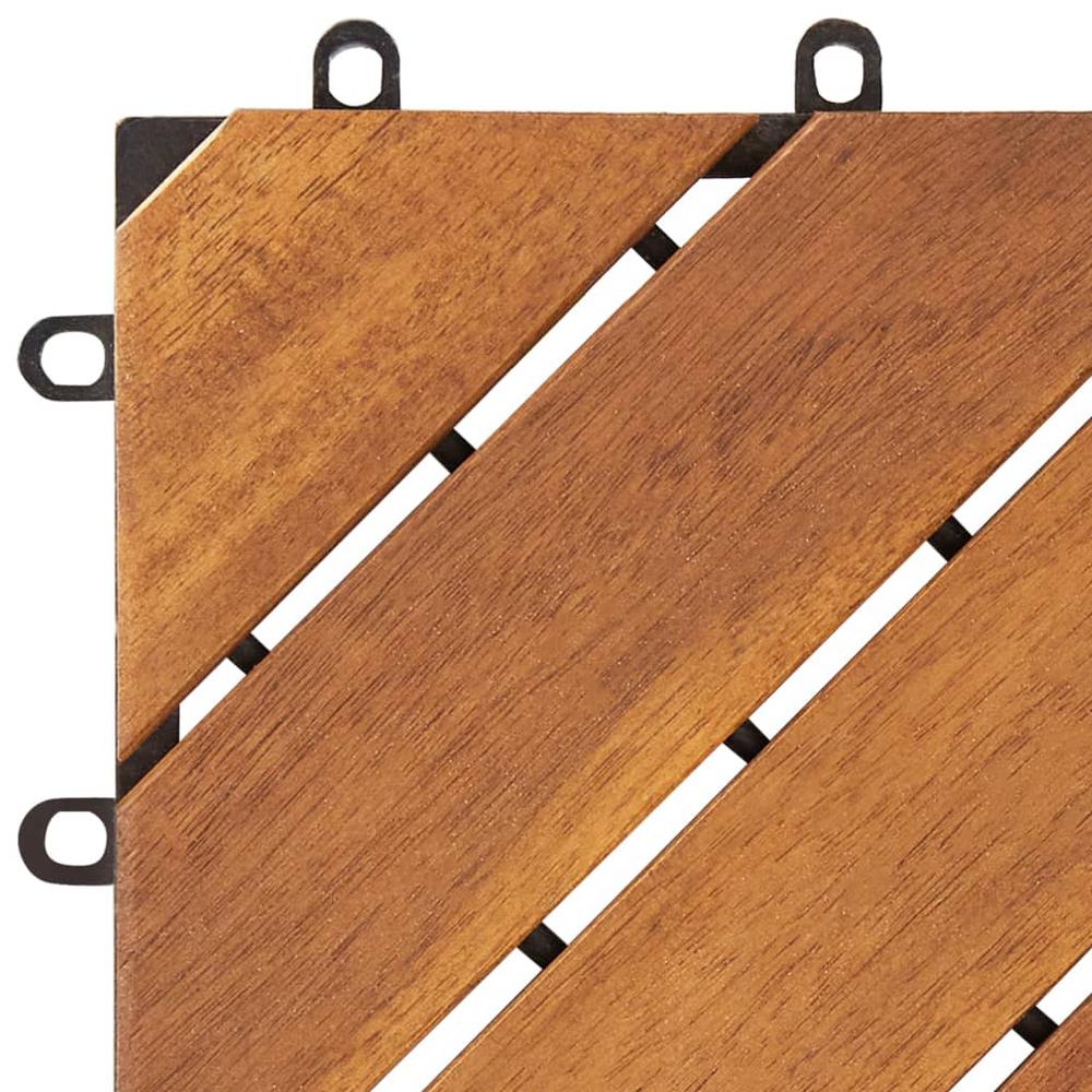 vidaXL Decking Tiles 30 pcs Brown 11.8"x11.8" Solid Wood Acacia. Picture 5