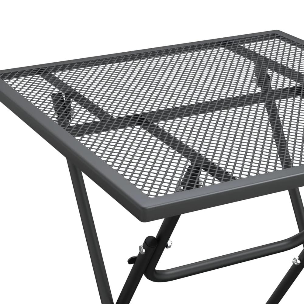 3 Piece Patio Dining Set Expanded Metal Mesh Anthracite. Picture 6