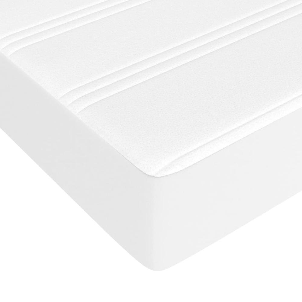 Pocket Spring Bed Mattress White 39.4"x74.8"x7.9" Twin Faux Leather. Picture 4