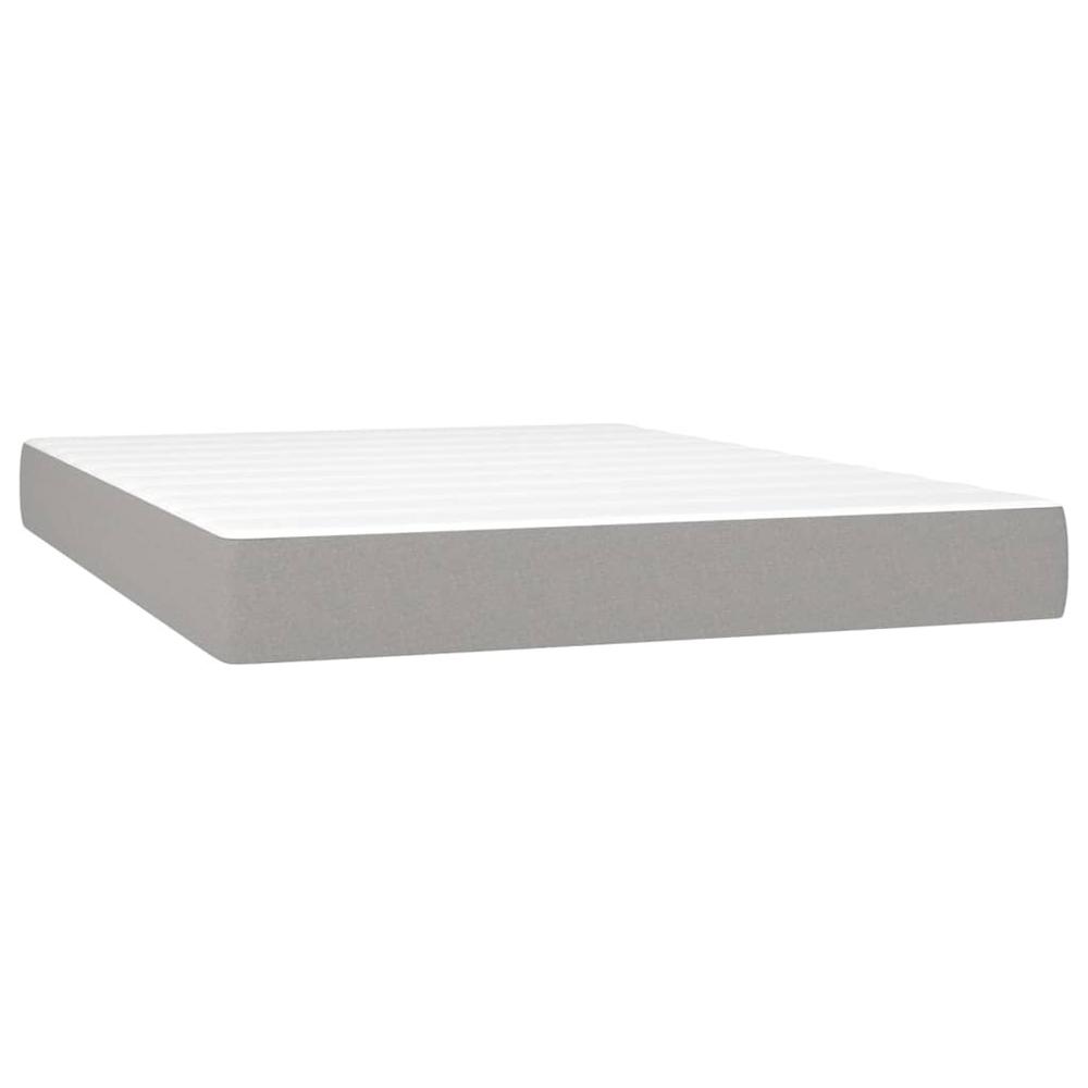 Pocket Spring Bed Mattress Light Gray 53.9"x74.8"x7.9" Full Fabric. Picture 1