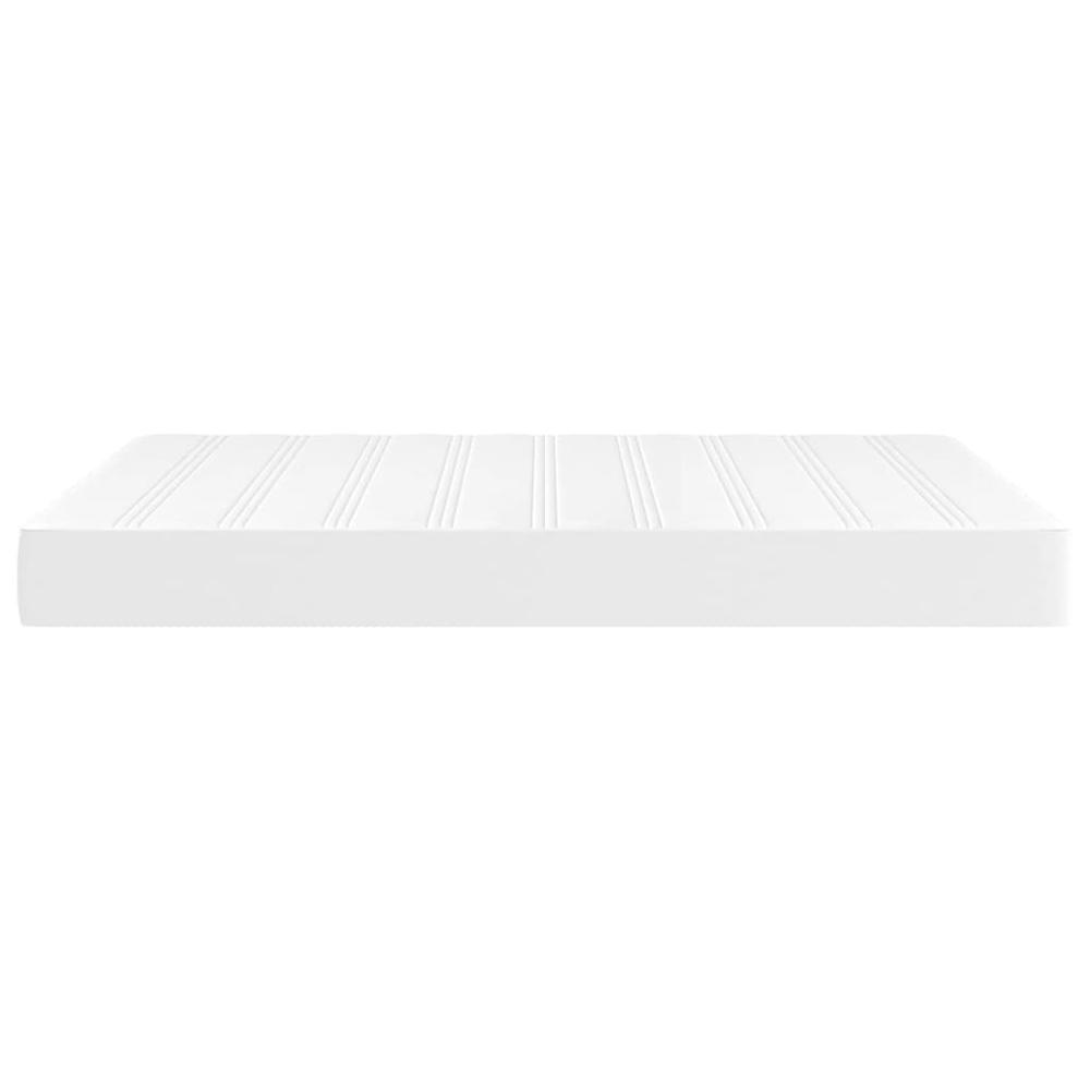 Pocket Spring Bed Mattress White 53.9"x74.8"x7.9" Full Faux Leather. Picture 3