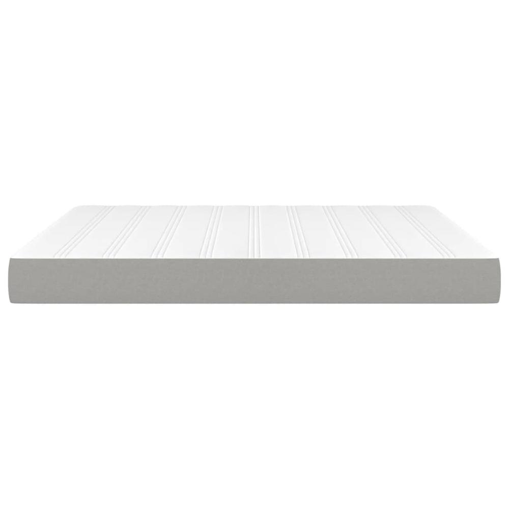 Pocket Spring Bed Mattress Light Gray 59.8"x79.9"x7.9" Queen Fabric. Picture 3