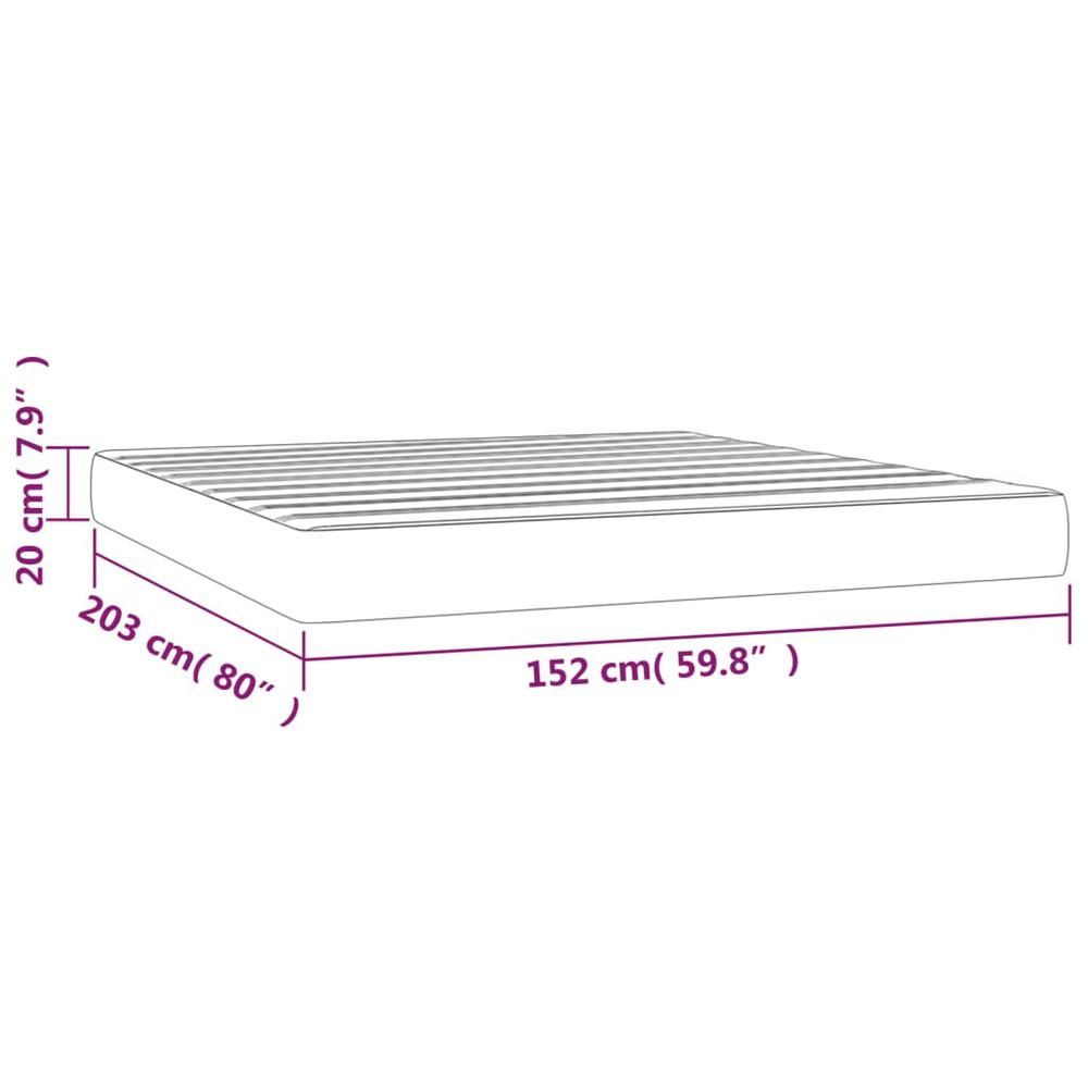 Pocket Spring Bed Mattress Light Gray 59.8"x79.9"x7.9" Queen Velvet. Picture 6