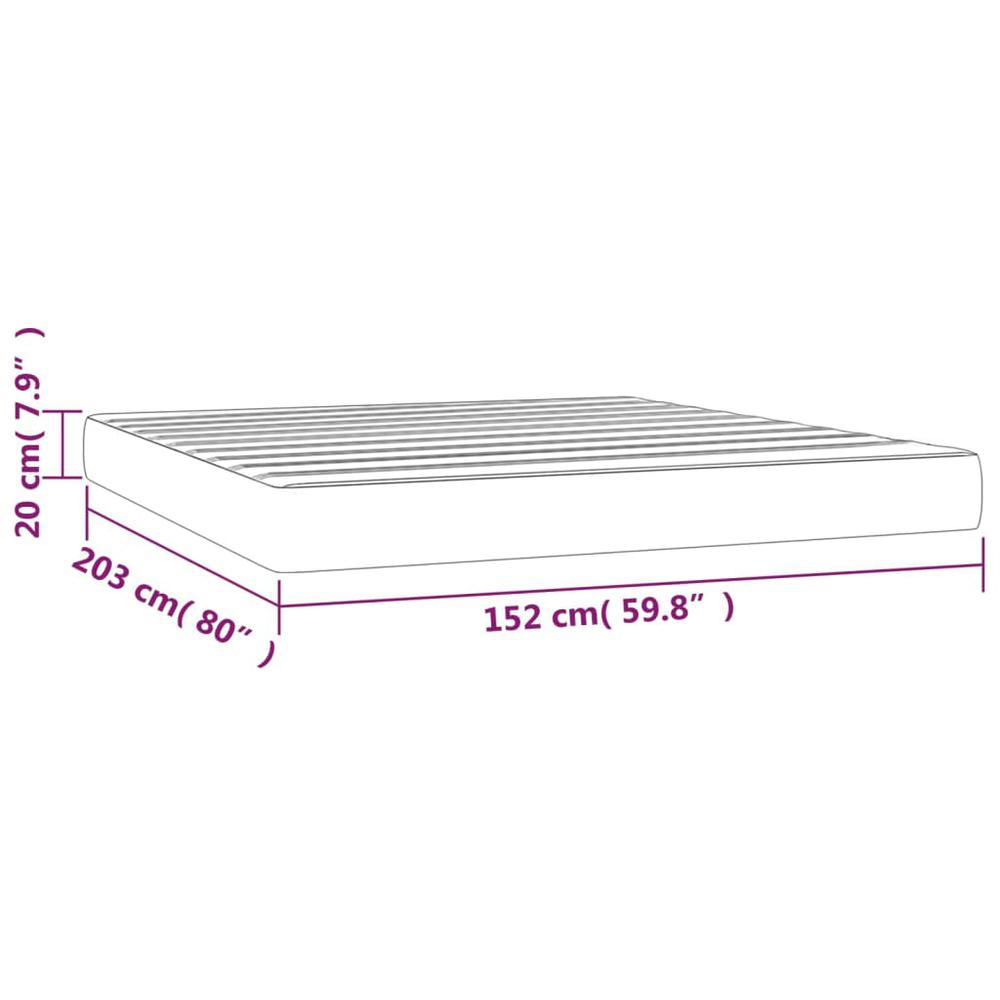 Pocket Spring Bed Mattress Dark Gray 59.8"x79.9"x7.9" Queen Velvet. Picture 6