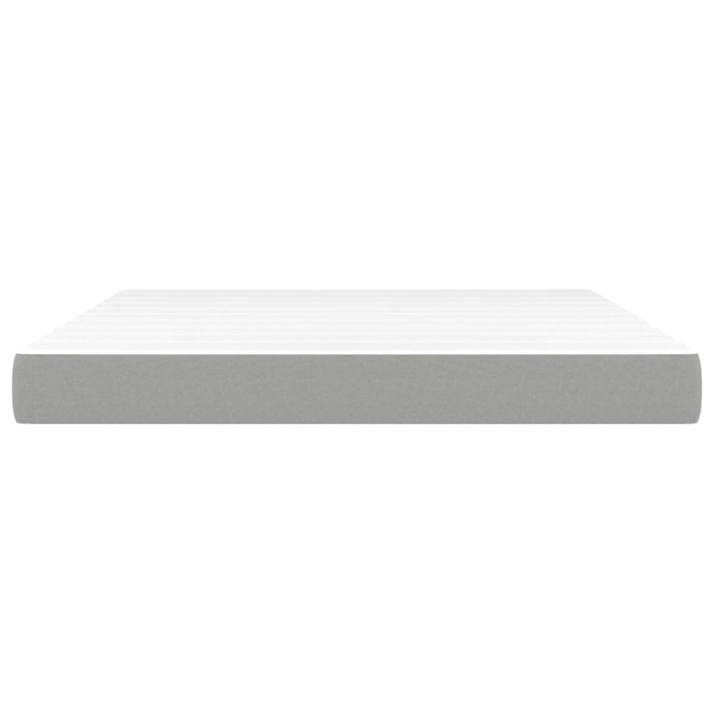 Pocket Spring Bed Mattress Light Gray 72"x83.9"x7.9" California King Fabric. Picture 2