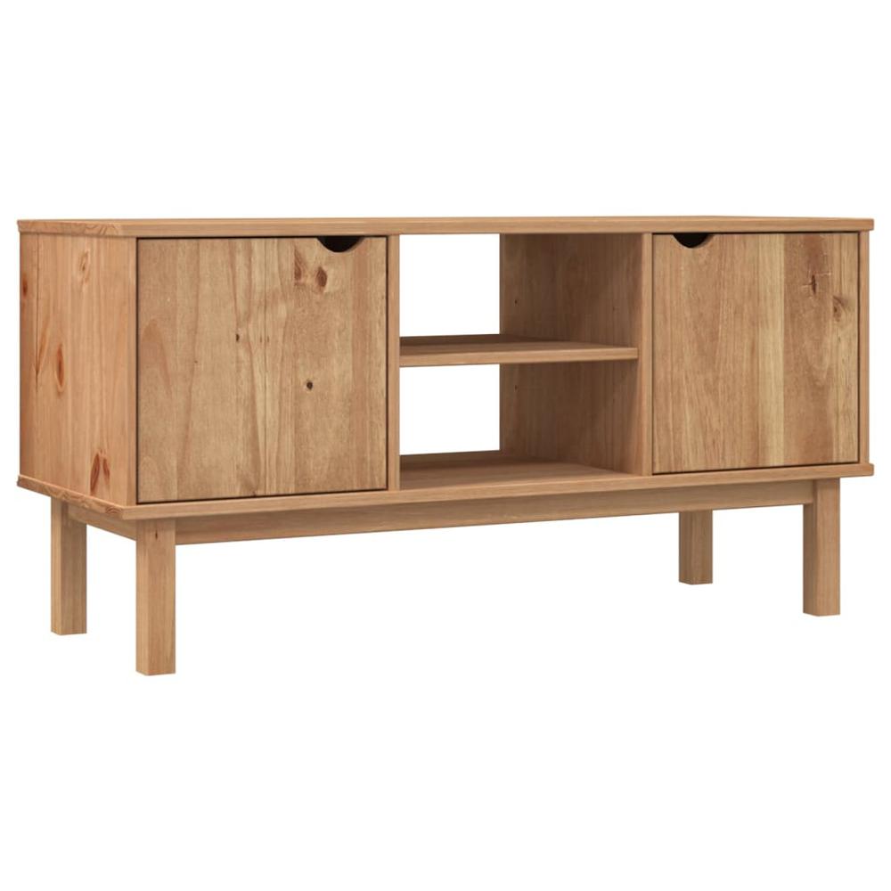TV Stand OTTA 44.7"x16.9"x22.4" Solid Wood Pine. Picture 1