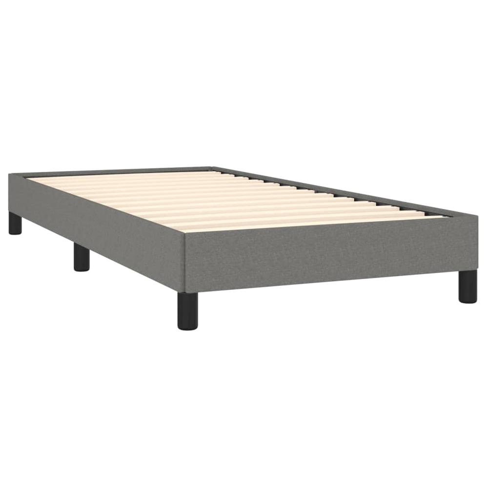 Bed Frame Dark Gray 39.4"x79.9" Twin XL Fabric. Picture 3