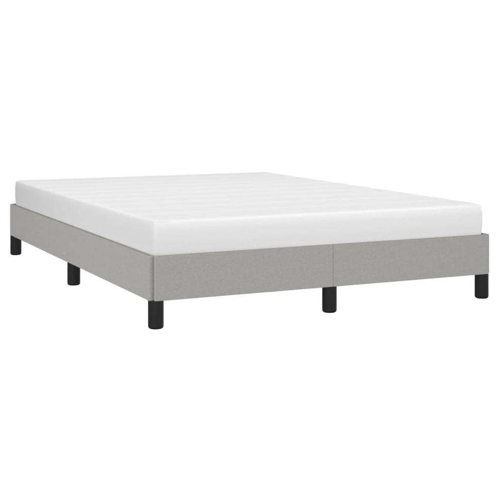 Bed Frame Light Gray 53.9"x74.8" Full Fabric. Picture 2