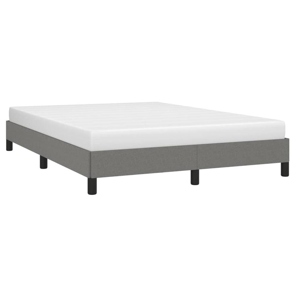 Bed Frame Dark Gray 53.9"x74.8" Full Fabric. Picture 2