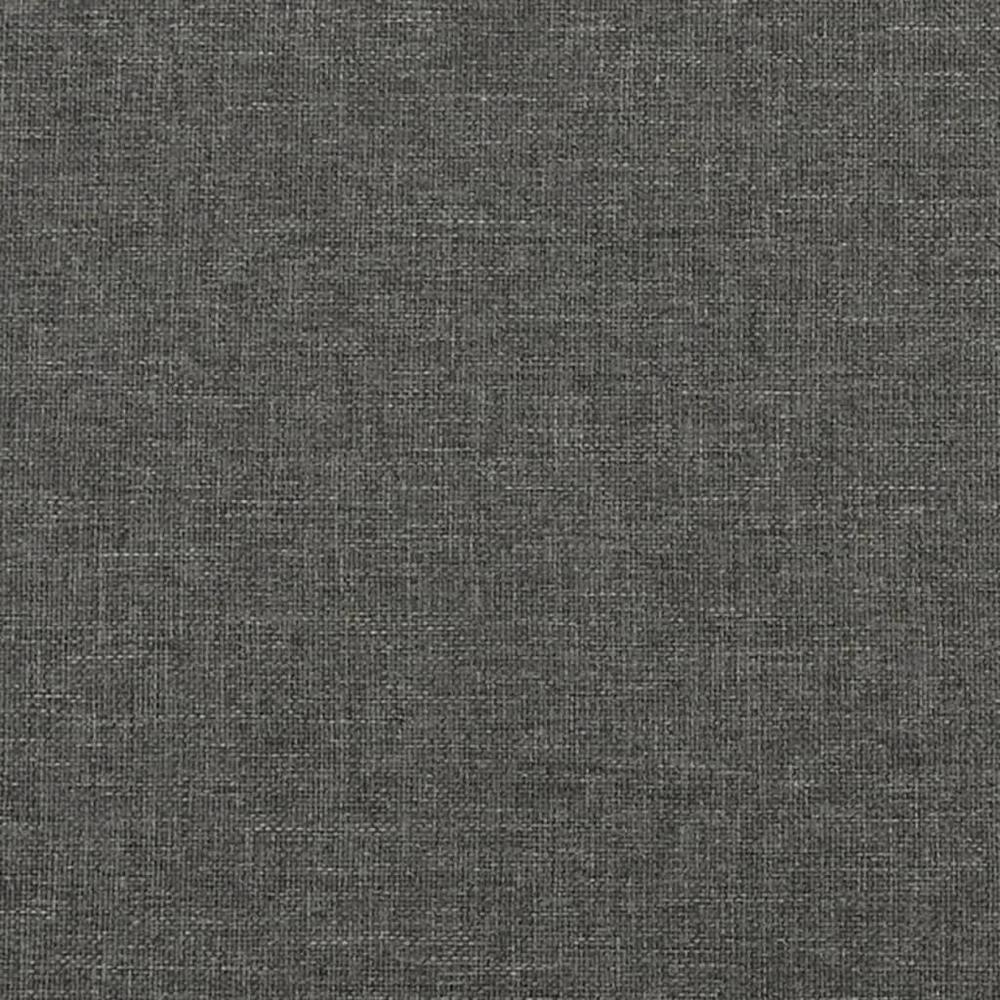 Bed Frame Dark Gray 59.8"x79.9" Queen Fabric. Picture 6