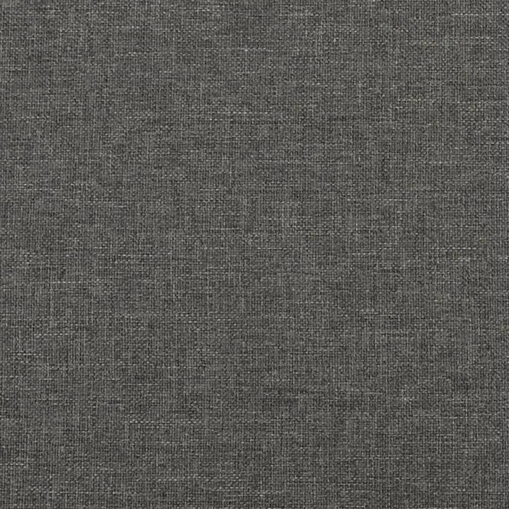 Bed Frame Dark Gray 76"x79.9" King Fabric. Picture 7