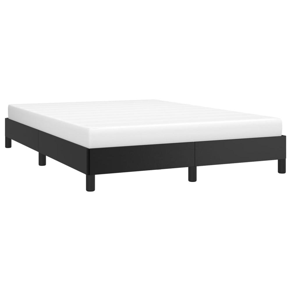 Bed Frame Black 59.8"x79.9" Queen Faux Leather. Picture 2