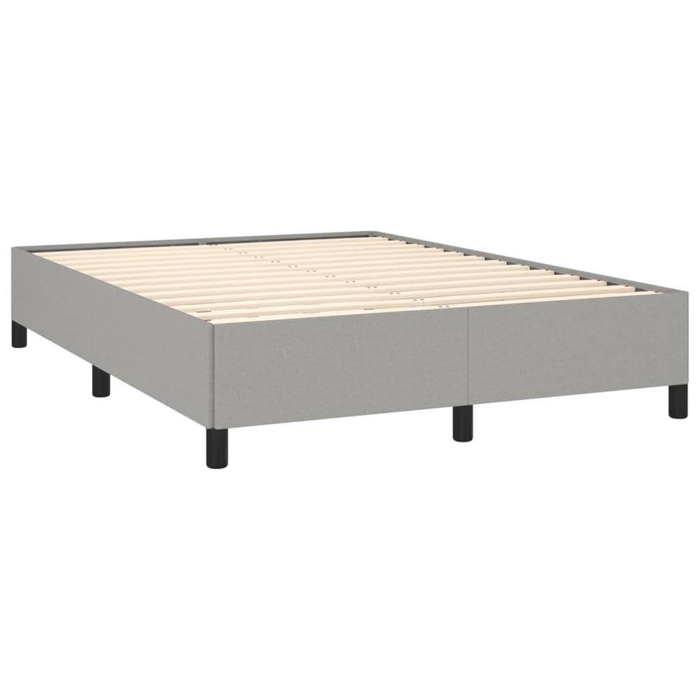 Bed Frame Light Gray 53.9"x74.8" Full Fabric. Picture 3